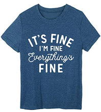 Load image into Gallery viewer, Mahrokh Women Funny Graphic Tees Loose Summer Tops Short Sleeve T Shirts with Sayings (Blue, Small)
