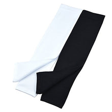Load image into Gallery viewer, UV Protection Cooling Arm Sleeves Sun Sleeves Arm Cover for Women &amp;Girls&amp;Adult&amp;Youth&amp;Men Cycling, Running,Golf,Outdoor Tattoos Arm Warmer -Black,White,Beige
