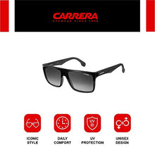 Load image into Gallery viewer, Carrera unisex adult Carrera 5039/S Sunglasses, Black/Dark Gray Gradient, 58mm 16mm US
