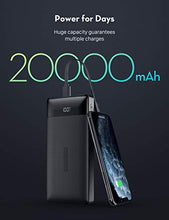 Load image into Gallery viewer, RAVPower Portable Charger 20000mAh PD 3.0 Power Bank QC 3.0 18W USB C External Battery Pack Tri-input and Tri-output Cell Phone Charger Battery for iPhone, Samsung Galaxy and More
