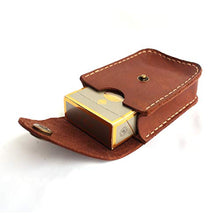 Load image into Gallery viewer, Hand Crafted Genuine Leather Cigarette Case,Retro, Flip Top pocket Handmade Pouch Case Holder with Pocket Belt Loop
