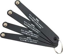 Load image into Gallery viewer, ANEX Ultra Low Profile Offset Allen Wrench Set 4 Piece, 90 Degree Straight Slim Plate For Tight Area, Made in Japan, Black
