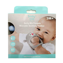 Load image into Gallery viewer, Smily Mia Penguin Buddy Never Drop Silicone Baby Teething Toy for 0-6month Infants, Baby Chew Toys for Sucking Needs, Hand Pacifier for Breast Feeding Babies, Car Seat Toy for New Born, -Light Blue
