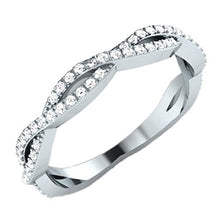 Load image into Gallery viewer, Dazzlingrock Collection 0.20 Carat (ctw) 14K Round White Diamond Ladies Infinity Wedding Band 1/5 CT, White Gold, Size 5.5
