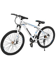 Load image into Gallery viewer, 26 Inch Mountain Bikes, 21 Speed Suspension Fork MTB, High-Tensile Carbon Steel Frame Mountain Bicycle with Dual Disc Brake for Men and Women
