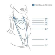 Load image into Gallery viewer, THE PEARL SOURCE 14K Gold 7-7.5mm Round Black Akoya Cultured Pearl Necklace, Bracelet &amp; Earrings Set in 17" Princess Length for Women
