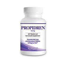 Load image into Gallery viewer, Propidren by HairGenics - DHT Blocker &amp; Hair Growth Capsules to Prevent Hair Loss &amp; Stimulate Hair Follicles, to Stop Hair Loss &amp; Regrow Hair. Proprietary Anti-Hair Loss &amp; Hair Regrowth Treatment.
