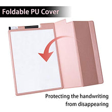 Load image into Gallery viewer, Small White Board A4 Desktop Dry Erase Board 8"12" Portable Whiteboard Easel with Stand Pink PU Cover Case for Kids, Adult, Office, Home, School
