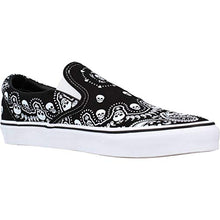 Load image into Gallery viewer, Vans Men's Classic Slip On, (Bandana) Black/True White, Size 8
