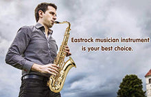 Load image into Gallery viewer, EASTROCK Tenor Saxophone B Flat Gold Laquer Sax Students Beginner With Updated Carrying Case,Reeds,Cleaning Kit,Gloves,Neck Straps,Mouthpieces
