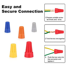 Load image into Gallery viewer, EFIXTK 158PCS Electrical Wire Connectors Screw Terminals,with Spring Insert Twist Nuts Caps Connection Assortment Set
