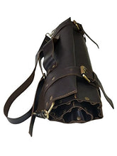 Load image into Gallery viewer, Professional Chef Bag Lightweight Genuine Premium Dark Brown Leather 10 Pockets Knife Bag/Chef Knife Roll with Buckles

