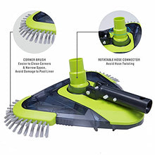 Load image into Gallery viewer, urchindj Heavy Duty Pool Brush &amp; Pool Vacuum Head Kit, Professional Pool Cleaning Tools for Cleaning Pool Walls, Floors etc.
