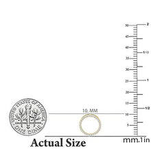 Load image into Gallery viewer, 0.10 Carat (ctw) Round White Diamond Circle Pendant 1/10 CT (Silver Chain Included), 14K Yellow Gold
