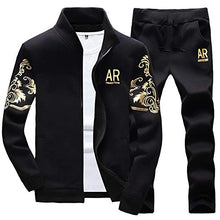Load image into Gallery viewer, MANTORS Men's Casual Tracksuit Full Zip Athletic Jogging Gym Sweat Suits 78BLack-M
