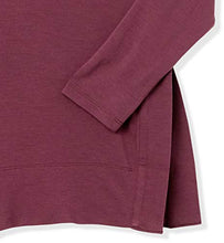Load image into Gallery viewer, Amazon Brand - Daily Ritual Women's Soft Rayon Jersey Crew Neck Long Sleeve Split-Hem Tunic, Fig, Large
