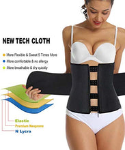 Load image into Gallery viewer, HOPLYNN Neoprene Sweat Waist Trainer Corset Trimmer Shaper Belt for Women , Workout Plus Size Waist Cincher Stomach Wraps Bands Medium Black
