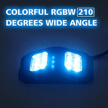 Load image into Gallery viewer, SUNPIE Upgraded 210 Degrees Wide Angle RGBW LED Rock Lights 4 Pod Lights with Phone App/Remote Control &amp; Timing &amp; Music Mode &amp; Flashing &amp; Automatic Control Neon Lights Under Off Road Truck SUV ATV
