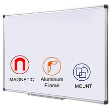 Load image into Gallery viewer, 48 x 36 Inch Large Magnetic Dry Erase Board with Pen Tray| Wall-Mounted Aluminum Portable Message Presentation White Board for Kids, Students &amp; Teachers
