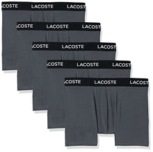 Load image into Gallery viewer, Lacoste Men's 5-Pack Regular Fit Boxer Briefs, Font, X-Large
