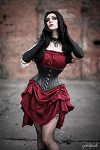 Load image into Gallery viewer, Womens Steampunk Sleeveless Dress Victorian Ruffled High Low Dress Wine L
