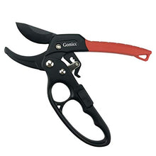 Load image into Gallery viewer, gonicc 8" Professional Ratchet Anvil Pruning Shears (GPPS-1011), Ratcheting Mechanism, Anvil Groove Design, Reinforced Design Handle, Garden Shears Clippers, Anvil Pruner, Hand Tools Scissors Loppers
