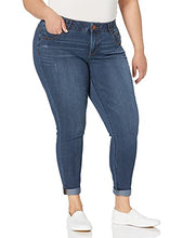 Load image into Gallery viewer, Democracy Women's Plus Size Ab Solution Ankle Skimmer Jean, Indigo, 14W
