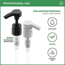 Load image into Gallery viewer, Bar5F Universal Pumps for Shampoo, Conditioner, Gel, Body Wash, etc, For 1 Liter/33.8 Ounce/1000ml Bottles, set of 2, Black &amp; White
