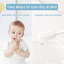 Load image into Gallery viewer, [50-Pack] Dear Bear Baby Oral Cleaner, Newborn Baby Tongue Cleaner with Paper Handle, Infant Toothbrush, Disposable Soft Gauze Baby Toothbrush for 0-36 Months Baby
