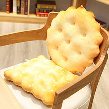 Load image into Gallery viewer, ErYao Cookies Shape Stuffed Cushion Insert Filler Filling Throw Pillow, Food Plush Novelty Throw Pillows Plush Play Toy Doll for Office Chair Car Seat Women (Square Cookies with Sesame 38cm)
