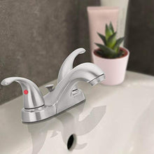 Load image into Gallery viewer, Aqua Vista 15-B42WP-BN-AV Two Handle Bathroom Sink Faucet, Brushed Nickel

