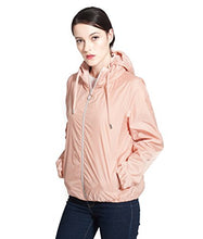Load image into Gallery viewer, Women's Ultra Lightweight Quick Dry Water Resistant Casual Drawstring Hideaway Hooded Windbreaker Jacket
