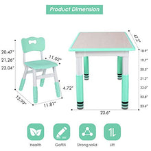 Load image into Gallery viewer, LAZY BUDDY Kids Study Table and Chairs Set, Height Adjustable Plastic Children Art Desk with 4 Seats, Activity Toddler Furniture Gift for Boys &amp; Girls(Paintable Desktop) (47" 5 Sets)
