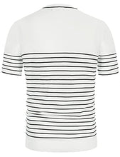 Load image into Gallery viewer, PJ PAUL JONES Men's Golf Stripe Short Sleeve T-Shirts Knit Pullover Sweater White 2XL
