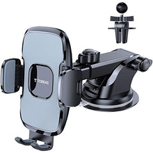 Load image into Gallery viewer, TORRAS Car Phone Holder Mount, [Heavy Duty] Cell Phone Holder for Car Dashboard Windshield Air Vent, Car Phone Mount Cell Phone Car Mount Compatible with iPhone 13 12 Pro Max Galaxy Note S21 Ultra
