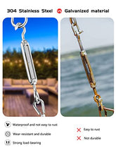 Load image into Gallery viewer, TooTaci Turnbuckle Wire Tensioner Strainer kit with 1/16" Stainless Steel Coated Cable Wire Rope 200ft, M5 Stainless Turnbuckle,Cable Tensioner Kit for Cable Railing, Picture Hanging, Lights Hanging
