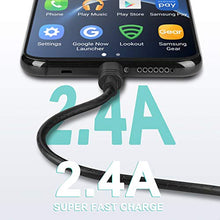 Load image into Gallery viewer, Short Micro USB Charging Cable 1ft 2.4 A, 5 Pack Android Phone Fast Charger Cord with Extra Long Length for Samsung Galaxy S7 Edge/S7/S6 Edge/S6, Note 5/4
