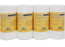 Load image into Gallery viewer, Bamboo Unscent Diaper Liners- Fragance Free and Chlorine Free(4PK) 400 Count by BlueSnail
