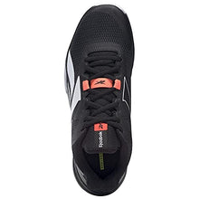 Load image into Gallery viewer, Reebok Men's More Buckets Sneaker, Black/White/Orange Flare, 9.5
