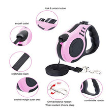 Load image into Gallery viewer, PETIMP Retractable Dog Leash Lightweight Portative 16FT Leash, with Folding Bowl,Dispenser,Rubbish Bags, for Small Medium Dogs(Pink)
