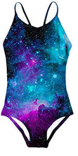 Load image into Gallery viewer, AIDEAONE Big Girls One Piece Swimsuit Starry Sky Swimming Bathing Suit 7T 8T Nebula Space Galaxy Swimwear
