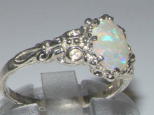Load image into Gallery viewer, 925 Sterling Silver Natural Opal Womens Band Ring - Size 5
