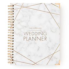 Load image into Gallery viewer, Wedding Planner Marble Gold - Undated Bridal Planning Diary Organizer - Hard Cover, Pockets &amp; Online Support
