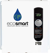 Load image into Gallery viewer, EcoSmart ECO 27 Electric Tankless Water Heater, 27 KW at 240 Volts, 112.5 Amps with Patented Self Modulating Technology,White
