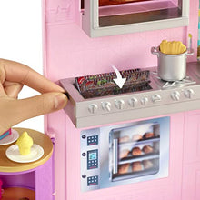 Load image into Gallery viewer, Barbie Cook ‘n Grill Restaurant Playset Doll, 30+ Pieces &amp; 6 Play Areas Including Kitchen, Pizza Oven, Grill &amp; Dining Booth, Gift for 3 to 7 Year Olds
