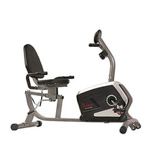 Load image into Gallery viewer, Sunny Health &amp; Fitness Magnetic Recumbent Bike Exercise Bike with Digital Monitor, 300 lb Capacity, Easy Adjustable Seat, Pulse Rate Monitor
