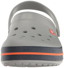 Load image into Gallery viewer, Crocs Unisex Men's and Women's Crocband Clog, Light Grey/Navy, 6 US
