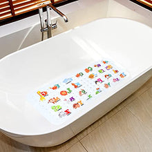 Load image into Gallery viewer, Secopad Kids Bath Mat for Tub Non Slip, 40 X 16 Inch Large Alphabet Anti Slip Toddler Baby Bath Mat
