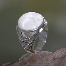 Load image into Gallery viewer, NOVICA .925 Sterling Silver Handcrafted Cocktail Ring 'Face of the Moon'
