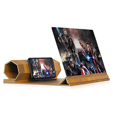 Load image into Gallery viewer, 12’’ Screen Magnifier for Smartphone – Mobile Phone 3D Magnifier Projector Screen for Movies, Videos, and Gaming – Foldable Phone Stand with Screen Amplifier – Compatible with All Smartphones
